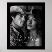 パーソナライズされたカップルポスタープリントモダンミニマル ポスター (正面)