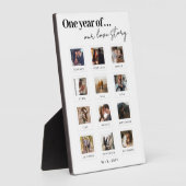 パーソナライズされたカップルモダンフォトラブストーリー フォトプラーク (側面)