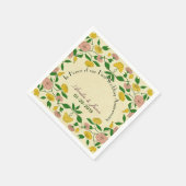 パーソナライズされたカップル結婚1周年 スタンダードカクテルナプキン (角)