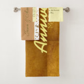 パーソナライズされたカップル結婚1周年 バスタオルセット (インサイチュ)