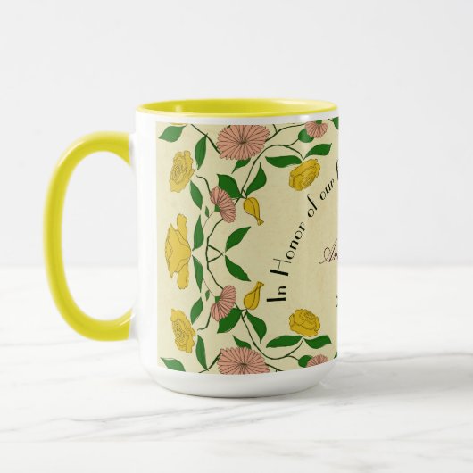 パーソナライズされたカップル結婚1周年 マグカップ (左)