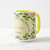 パーソナライズされたカップル結婚1周年 マグカップ (正面右)