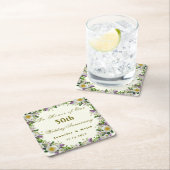 パーソナライズされたカップル50結婚周年 スクエアペーパーコースター (インサイチュ)