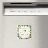 パーソナライズされたカップル50結婚周年 マグネット (インサイチュ (食洗機))