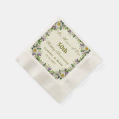 パーソナライズされたカップル50結婚周年 縁ありカクテルナプキン (角)