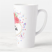 パーソナライズされたカップ、グリッター陽気な女の子の名前をカスタムする カフェラテマグ (右)