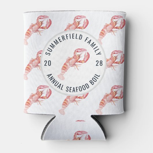 パーソナライズされたカニ・ザリガニのパーティー 缶クーラー (正面)