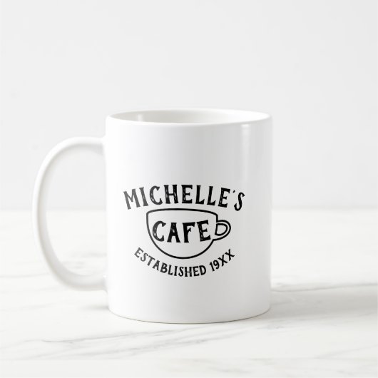 パーソナライズされたカフェ コーヒーマグカップ (左)