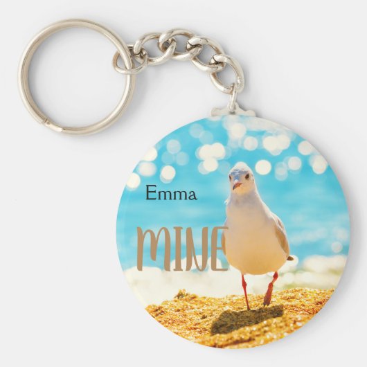 パーソナライズされたカモメで キーホルダー (正面)