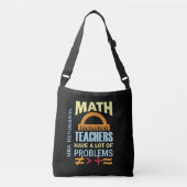 パーソナライズされたカラフルおもしろい演算先生 クロスボディバッグ (正面)