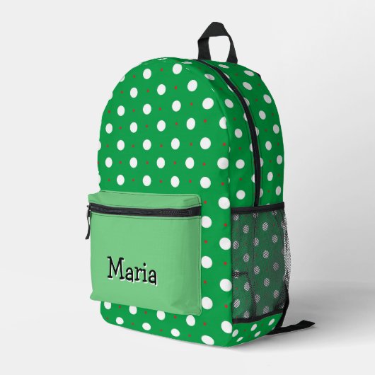 パーソナライズされたカラフルかわいらしモダンガーリーRabow プリントバックパック (裏面右端)