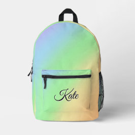 パーソナライズされたカラフルかわいらしモダンガーリーRabow プリントバックパック