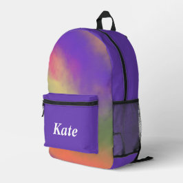 パーソナライズされたカラフルかわいらしモダンガーリーRabow プリントバックパック