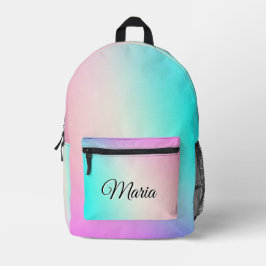 パーソナライズされたカラフルかわいらしモダンガーリーRabow プリントバックパック