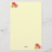 パーソナライズされたカラフルなサボテンZinnia 5.5 x 8.5 便箋 (裏面)