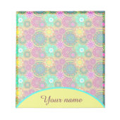 パーソナライズされたカラフルなマンダラ ノートパッド (正面)