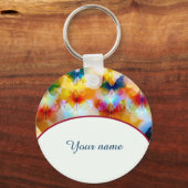 パーソナライズされたカラフルな蝶 キーホルダー (正面)