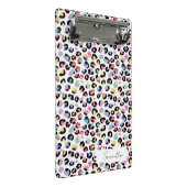 パーソナライズされたカラフルアニマルプリント ミニクリップボード (アングル)