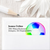 パーソナライズされたカラフルガーリーサッカー |サッカー ラベル (インサイチュ)