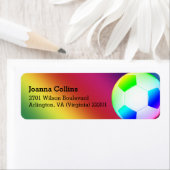 パーソナライズされたカラフルガーリーサッカー |サッカー ラベル (インサイチュ)