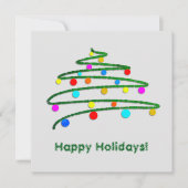 パーソナライズされたカラフルクリスマス緑 シーズンカード (正面)