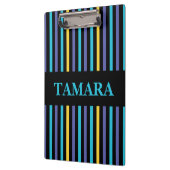 パーソナライズされたカラフルストライプPattern クリップボード (左)