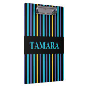 パーソナライズされたカラフルストライプPattern クリップボード (右)