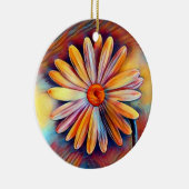 パーソナライズされたカラフルデイジー セラミックオーナメント (右)
