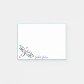 パーソナライズされたカラフルドラゴンフライのポストイット注記 ポストイット (正面)