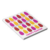パーソナライズされたカラフルハッピーイースター ノートパッド (アングル)