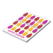 パーソナライズされたカラフルハッピーイースター ノートパッド (回転)