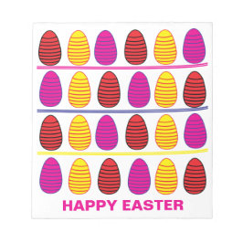 パーソナライズされたカラフルハッピーイースター ノートパッド