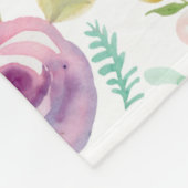 パーソナライズされたカラフルフローラハート フリースブランケット (角)