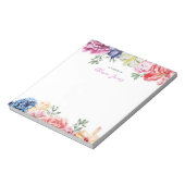 パーソナライズされたカラフルフローラ水彩メモ帳 ノートパッド (回転)