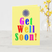 パーソナライズされたカラフルフローラ黄色が良くなる カード (黄色い花)