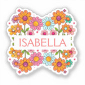 パーソナライズされたカラフルフローラ シール (正面)