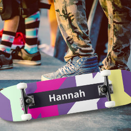 パーソナライズされたカラフルモダンコンテンポラリー抽象芸術 スケートボード