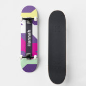 パーソナライズされたカラフルモダンコンテンポラリー抽象芸術 スケートボード (正面)