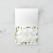 パーソナライズされたカラフルモダンチューリップサンキューカード サンキューカード (内部)