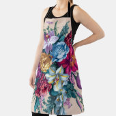 パーソナライズされたカラフルモダンフローラ エプロン (インサイチュ)