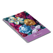 パーソナライズされたカラフルモダンフローラ ノートブック (右側)