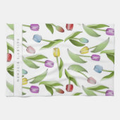 パーソナライズされたカラフルモダン口 キッチンタオル (横)