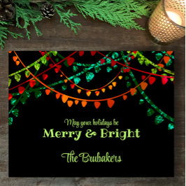 パーソナライズされたカラフルユニーク聖降誕祭 シーズンポストカード