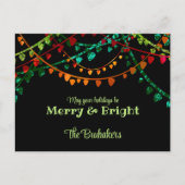 パーソナライズされたカラフルユニーク聖降誕祭 シーズンポストカード (正面)