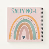 パーソナライズされたカラフルレインボー ノートブック (裏面)