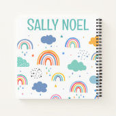 パーソナライズされたカラフルレインボー ノートブック (裏面)