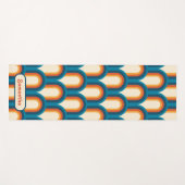 パーソナライズされたカラフルレトロアーチレインボーパターン ヨガマット (正面(横))