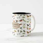 パーソナライズされたカラフルヴィンテージ ツートーンマグカップ (正面右)