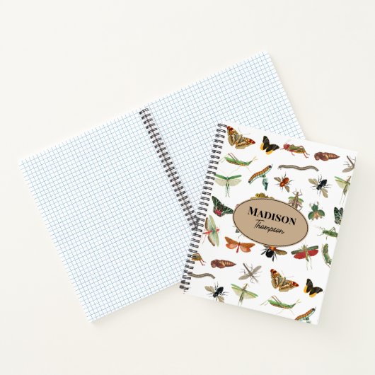 パーソナライズされたカラフルヴィンテージ ノートブック (内部)