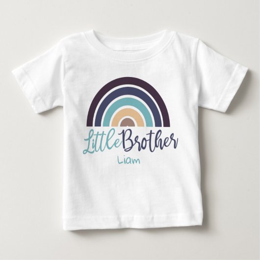 パーソナライズされたカラフル兄弟 ベビーTシャツ (正面)